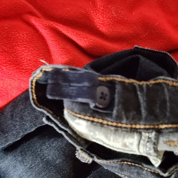 Cat and Jack Dark Wash Denim Slip On Adjustable Waist Stretch Skinny Jeans Sz 5T - Picture 14 of 16